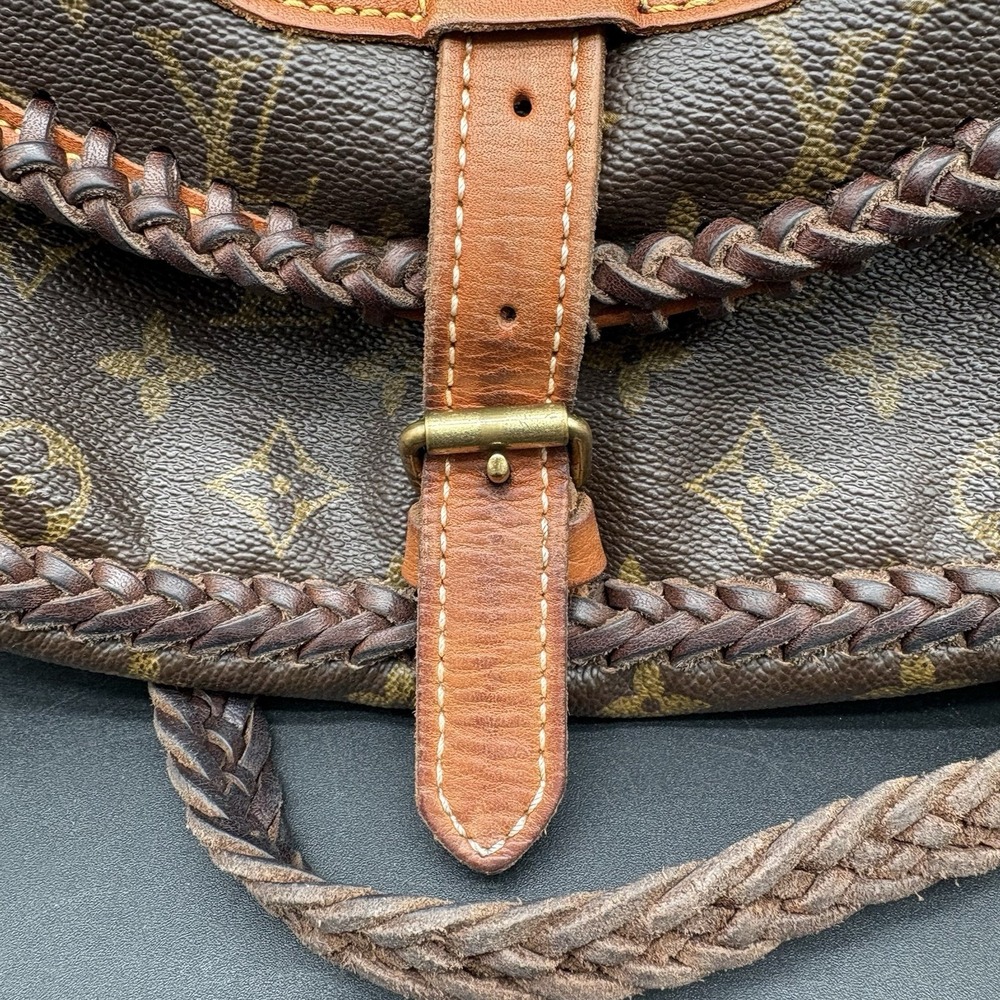 Louis Vuitton Monogram Braided Leather Shoulder Bag Vintage 90s Authentic COA - Picture 2 of 16